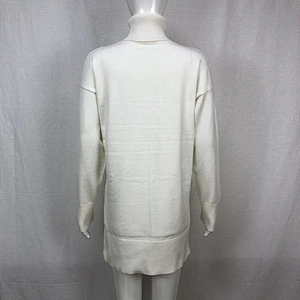 Turtleneck 68%viscose32%nylon winter long sweater custom women knitwear