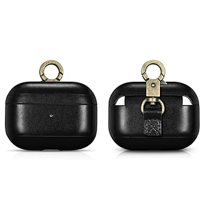 ICARER Case For Airpods Pro Case Vintage Leather Style With The Metal Hook