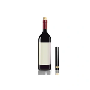 Pocket air pump wine opener gold