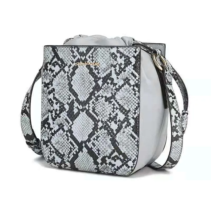 Wholesale OEM Fashion Style Snakeskin Texture Ladies PU Leather bag