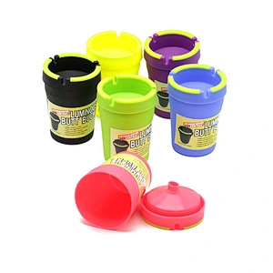 Custom Plastic Butt Bucket Luminous Car Ashtray