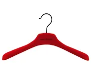 YT customized red color velvet coat hanger wide shoulder jacket clothes hanger