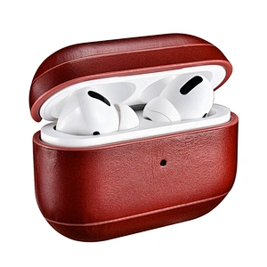 Full Protective Wireless Charging Cover Earphone Accessories Real Leather Case for Airpods 3 Pro