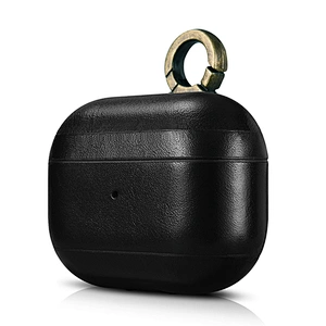 ICARER Case For Airpods Pro Case Vintage Leather Style With The Metal Hook