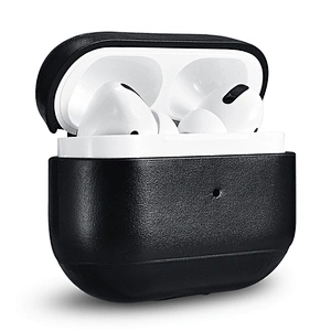Full Protective Wireless Charging Cover Earphone Accessories Real Leather Case for Airpods 3 Pro