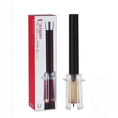 Plastic Air Pump Wine Opener Silver