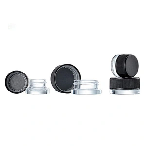 Customized 5ml 9ml anti-child protection plastic cover clear glass concentrated packaging tap container
