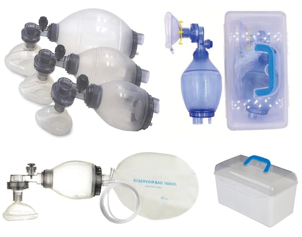 Pulmonary lung function ballon silicone resuscitator kit