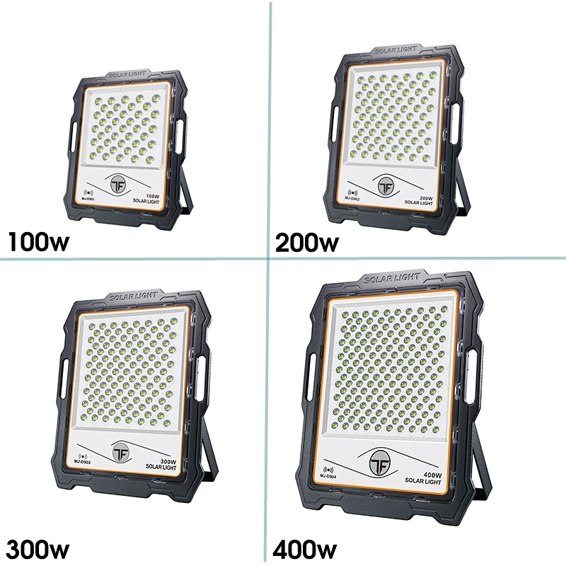 High Efficiency Super Bright IP67 Waterproof 100w 200w 300W 400W 600W CCTW Camera Outdoor Led Solar Panel Flood Lights
