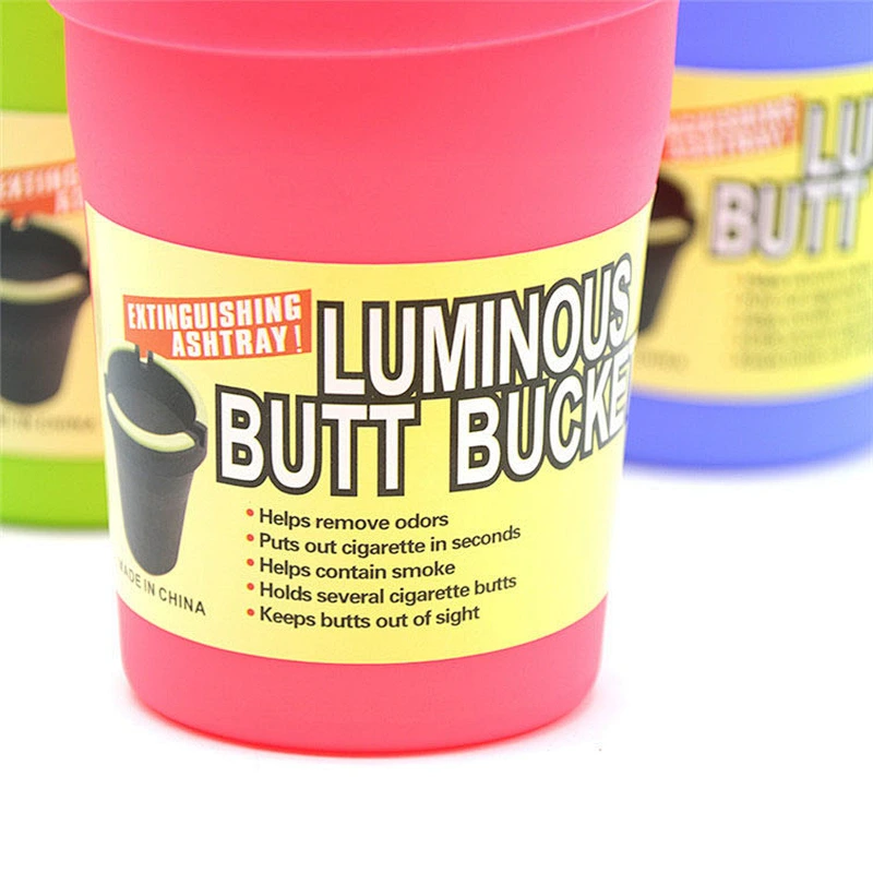 Custom Plastic Butt Bucket Luminous Car Ashtray