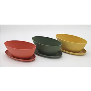 Elliptical Plantpot + holder -S