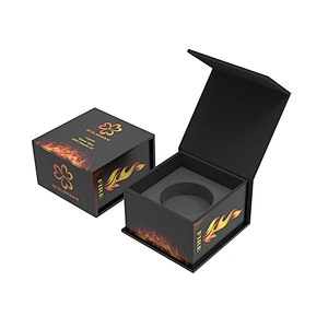 Luxury concentrate wax container glass bottle jar packaging paper boxes with foam insert