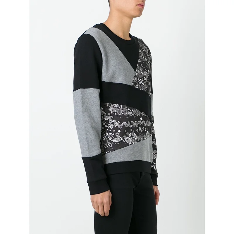Men's patchwork printing sweatershirt