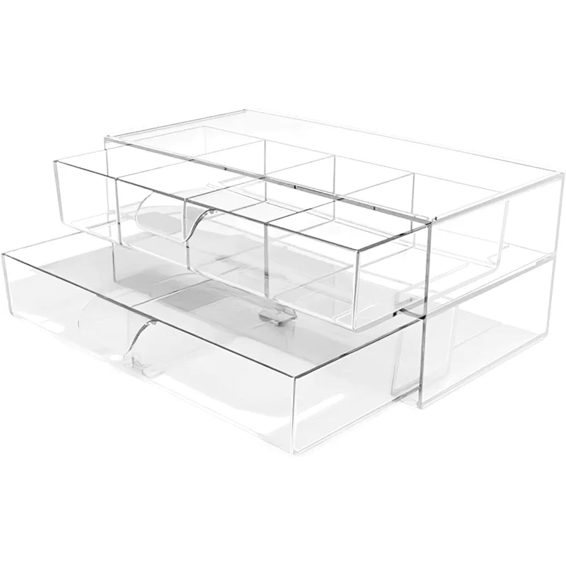 Stackable Two Drawer Stackable Organizer Set