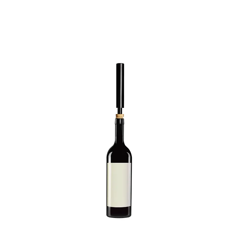 Pocket air pump wine opener gold