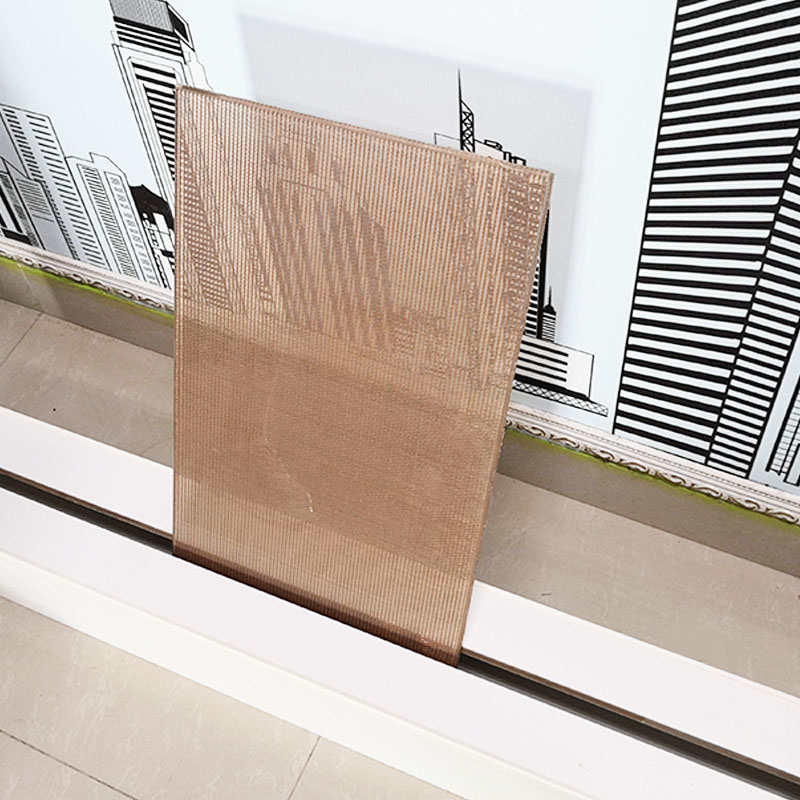 Fabric wired mesh EVA film tempered laminated decorative glass