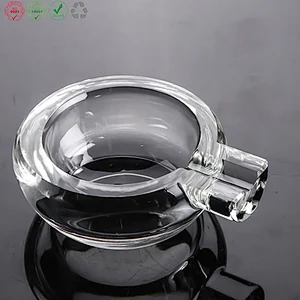 Crystal glass clear ashtray