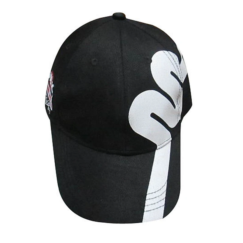 black color customize logo fitted baseball hat