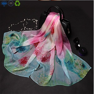 100% silk satin digital printed fabric printed