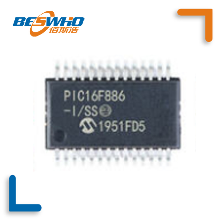 PIC16F886T-I/SSVAO SSOP-28 Integrated Circuit Microcontroller Microchips Mcu IC Components