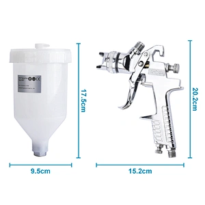 Rongpeng H827-B HVLP Spray Gun 600cc Cup Gravity Paint Air Gun For For Primer Finish Coat Painting