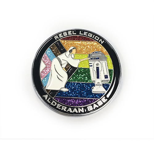 Coin custom glitter starwars coin rainbow gilitter