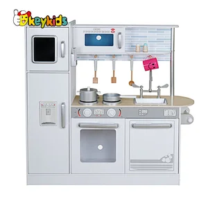 New Original Design large white wooden toy kitchen for children W10C382