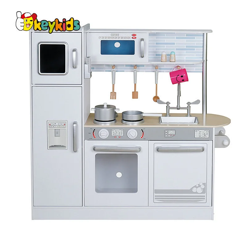 New Original Design large white wooden toy kitchen for children W10C382