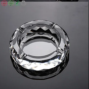 Crystal glass clear ashtray