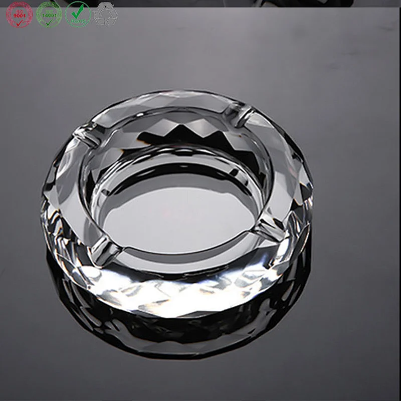 Crystal glass clear ashtray