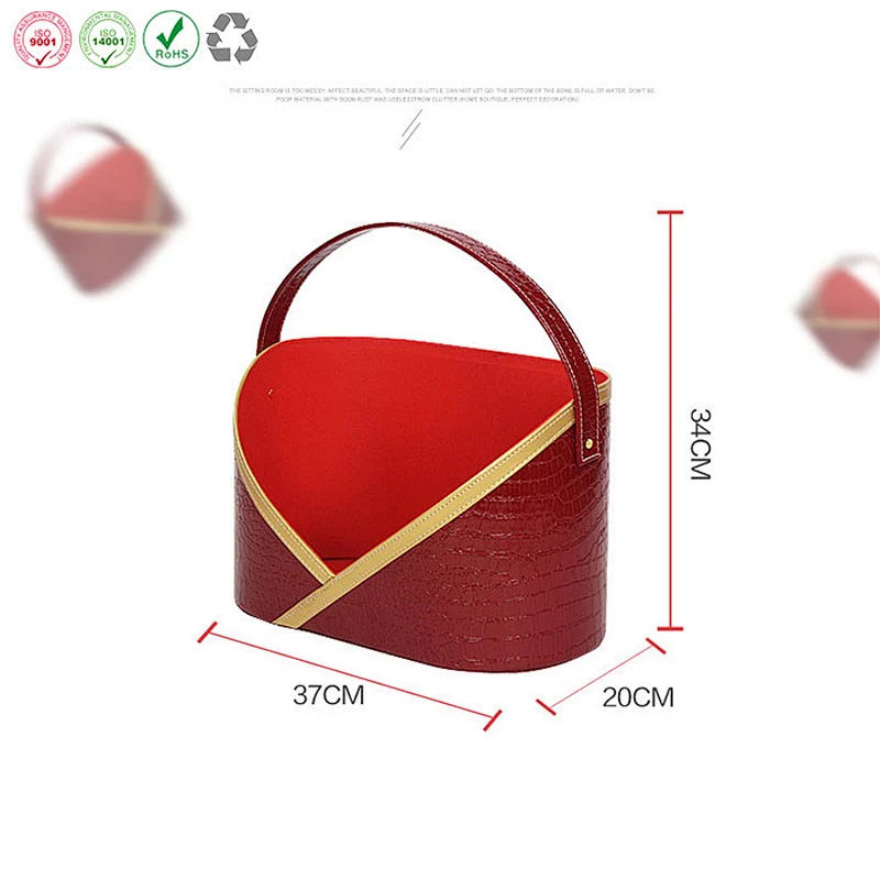 Pu Leather Gifts Hamper Basket