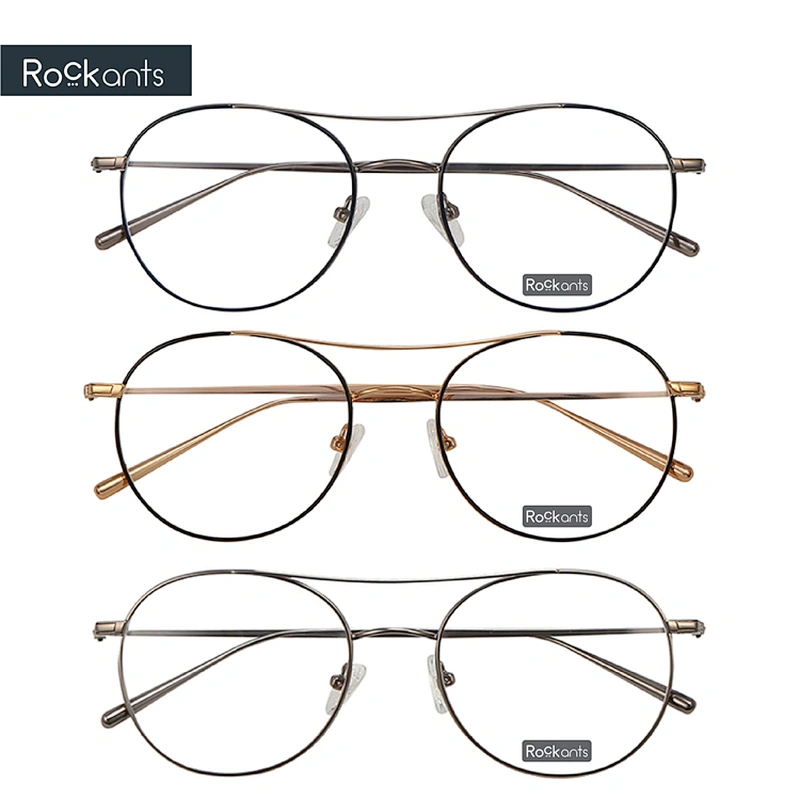 New design high quality round men spectacle frame optical frames metal frames eyeglasses