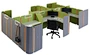six seats office partition panels