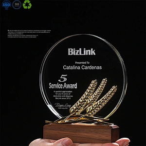 Crystal award trophy