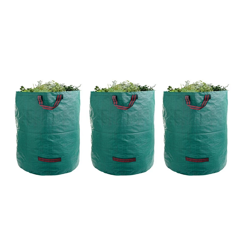 72 Gallons Reusable Garden Waste Bags(H30,D26 inches)- Heavy Duty Gardening Bags, Lawn Bags,Reusable Trash Can,Leaf Bags,Yard Waste Bags with handles