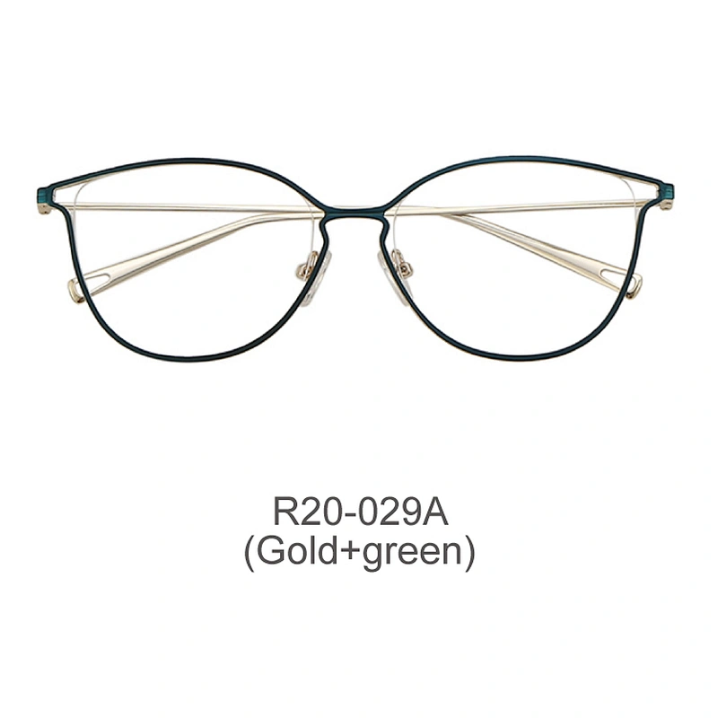 stylish cat eye glasses woman comfortable metal optical frame eyeglass folder frame