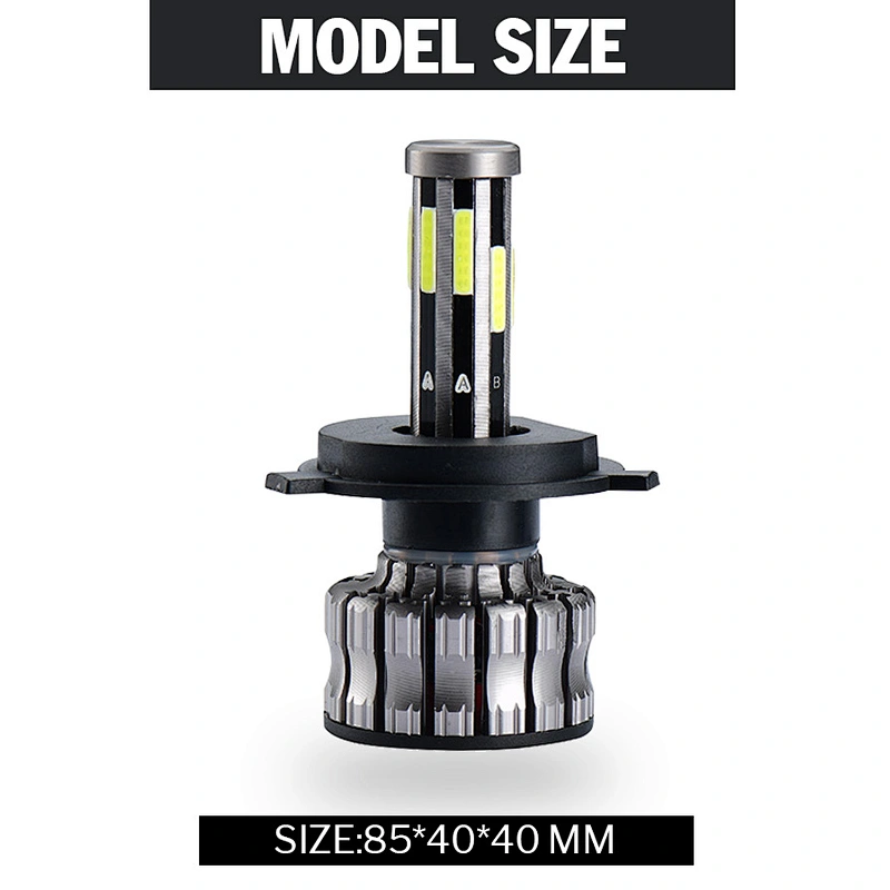 Led H4 Car Head Light All Weather 8 Side Headlight For Car Front Headlamp
