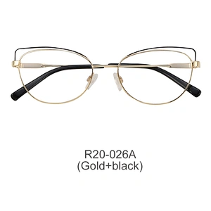 High quality durable glasses frame fashion cat eye metal optical glasses frame