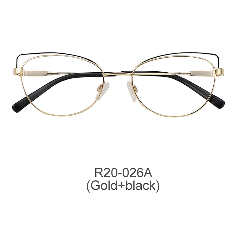 High quality durable glasses frame fashion cat eye metal optical glasses frame
