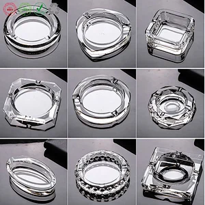 Crystal glass clear ashtray