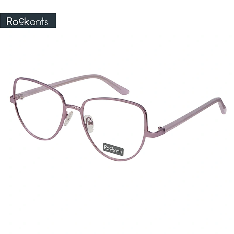 Top selling fashion design cat eye metal sheet optical frame ready goods eyeglasses