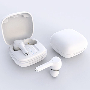Best Mini Wireless Earbuds With Mic & Truly Wireless Stereo in-Ear Headphones Rechargeable Carry Case-Bluetooth Earbuds White T12