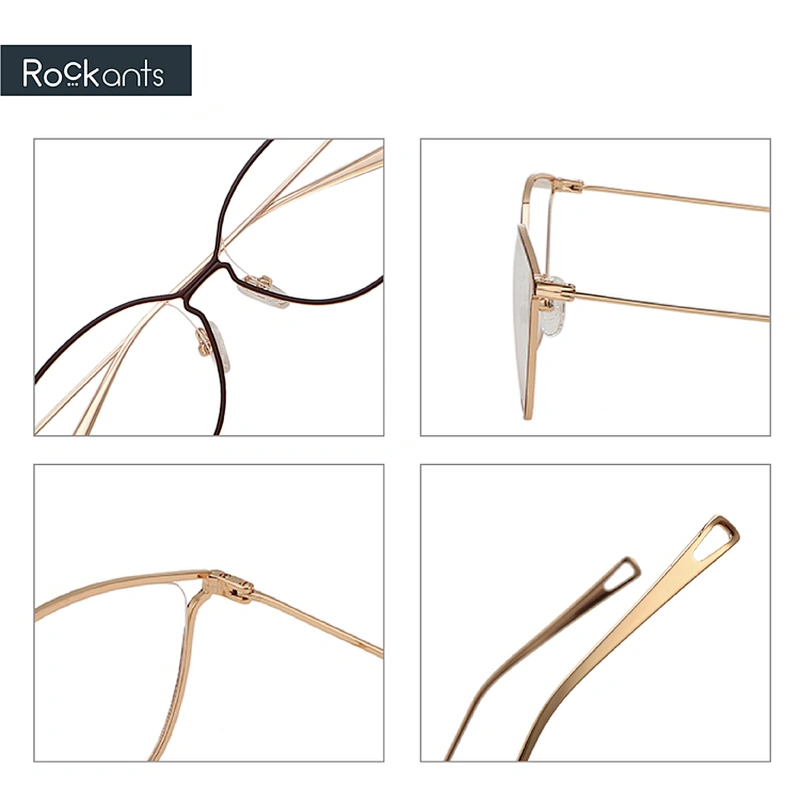 stylish cat eye glasses woman comfortable metal optical frame eyeglass folder frame
