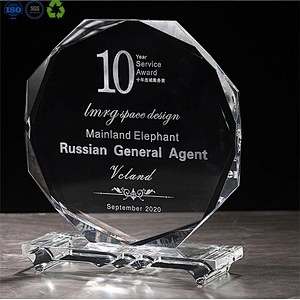 Crystal award trophy