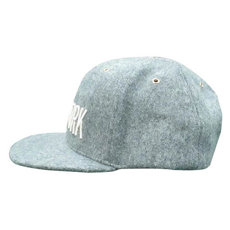 wholesale grey color snapback hat with custom logo