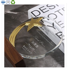 Crystal award trophy
