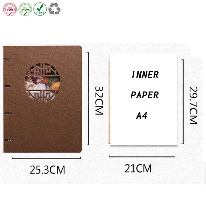 Menu cover multiple holder plastic sheets