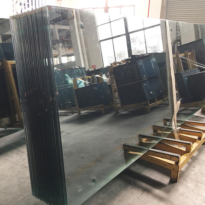 Safety decorative crystal grey tinted tempered sandwich laminated glass