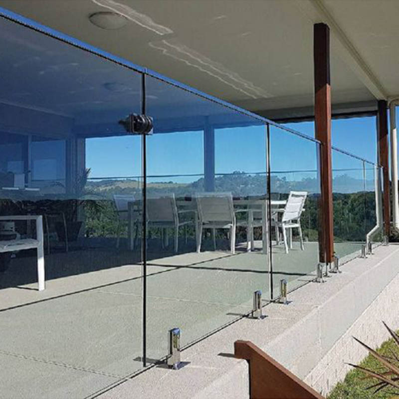 Gelagertes Balustradensystem für Chug-Glasscheibengeländer