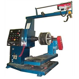 Inflatable buffing machine for large tires